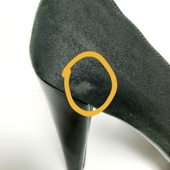 OSVALDO ROSSI Suede & Patent High Heel Pumps Sz 9 US/ Eur 40 Flawed - Picture 14 of 14